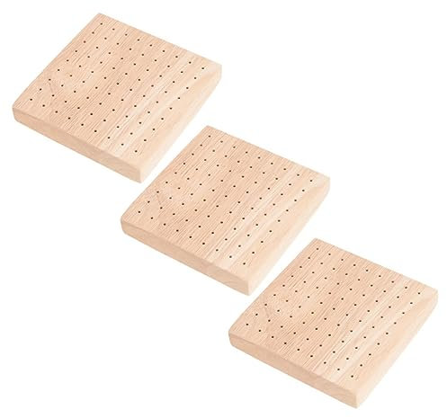 BESTonZON 3 Pièces Présentoir à Sucettes Porte-bonbons Porte-brochettes De Nourriture Supports De Table De Bonbons Rehausseur De Sucette En Bois Ultra Léger De Bébé Fond De Gâteau