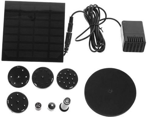 SUPVOX Fontaine Solaire à Énergie Solaire Pompe à Eau Submersible pour Bassin Extérieur 1,2w 200l/h Débit Réglable Fontaine Cascade Jardin Étang Oiseau