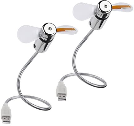 OSALADI 2piezas Ventilador Usb Flexible Con Led Unidades Diseño Circular Para Computadora De Escritorio