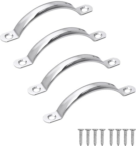 ORTAVA 4 Stück Schrank Türgriff Edelstahl Möbel Griffen Schrankgriffe Küchengriffe Schubladengriffe mit Schrauben (Bohrlochabstand: 80 mm)