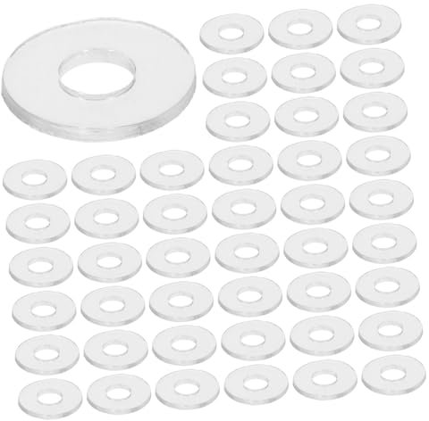 JECOMPRIS 500pezzi Rondelle in Vinile Per Maniglioni Doccia Rondelle Fissaggio Per Guarnizioni Trasparenti Per Maniglioni Doccia Anti-allentamento Sostituzione Guarnizioni in Vinile