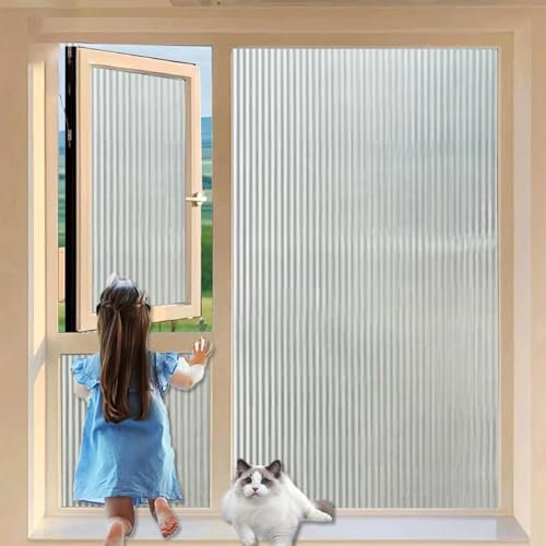 Blickdicht Sichtschutzfolie 85 x 290 cm, Selbstklebend Ohne Kleber Statische Blickdicht Matt, Sichtschutz Anti Uv, Tönungsfolie Fenster Verspiegelte, Changhong 1
