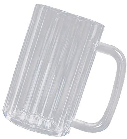Pleayietoopiatiey Chope à bière en plastique acrylique transparent 520 ml