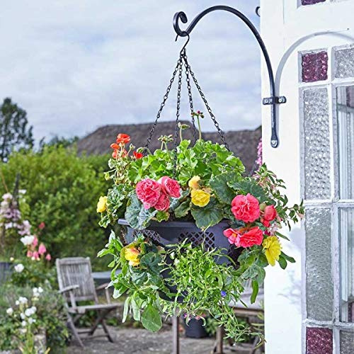 Garden Mile Pflanzkorb für den Garten, 38,1 cm, Kunststoff, Pflanzgefäß mit hängendem 4-Wege-Ketten-Pflanzgefäß mit Wasserspeicher, einfaches Befüllen