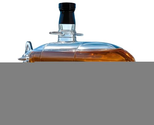 Décanteur de style vintage - Ornement de bar à la maison, thème - Arrosage créatif de spiritueux - Bouteille de vin en forme de U - Bateau en forme de U - Carafe à whisky pour fête, bar, voyage