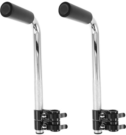 BCOATH Stainless Steel Wheelchair Handle Extenders 2 Quick-Release Clamps Lightweight Push Handle Replacement for Adult Transport Chair Accessories for Disabled Drive Grip
