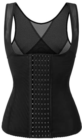 KKXXYQFC Midjeträning Shapewear Korsett underbyst för kvinnor Magkontroll Kroppsslida Magen Träning Midja Cincher Lämplig för bal, fest, bröllop (svart, S(midja 60-66 cm))