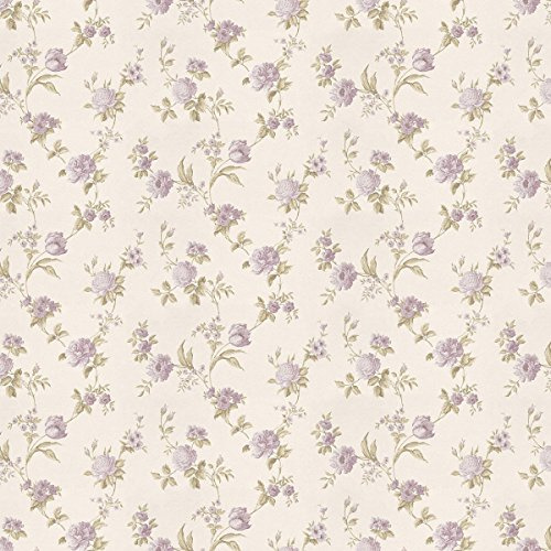mytinyworld 5 Stück Puppenhaus gemischten Violett Blumen auf weiß Tapete Blätter