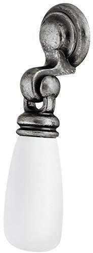 Gedotec Möbelknopf Antik Schrank-Knopf Vintage für Schublade - H10251 | Möbelgriff schwarz aus Porzellan im Landhausstil | Design-Knopf aus Metall | 1 Stück - Möbel-Knäufe rund mit Möbelschrauben