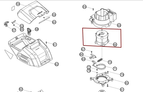 Makita 629374-6 Moteur pour tondeuse DLM460 36 V
