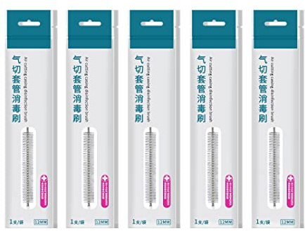 YNHUIOA Sterile Tracheostomiebürsten - Nylon-Rohrreiniger - Langstroh-Reinigungsbürste - Einzeln verpackt (5er Pack),12MM