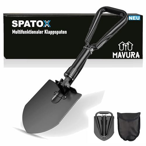 SPATOX Klappspaten Klapp Spaten Mini Klappschaufel mit Hacke Camping Schaufel Spaten Säge Axt Outdoor
