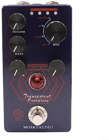Pedal de efectos de guitarra, pedal de guitarra de efecto de distorsión, overdrive transparente, pedal de efectos de guitarra eléctrica, piezas de guitarra