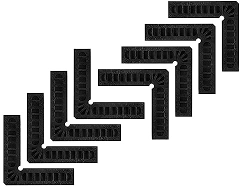 sourcing map 8pcs 90 Degree Positioning Squares 4x4 (100x100mm) Right Angle Corner Clamps Woodworking Tools for Cabinets Picture Frames and Boxes, Black