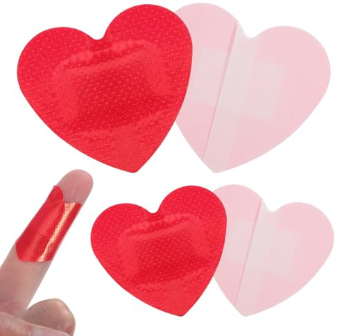 PartyKindom 25st Heart-shaped Hemostatic Patches Andningsbara Sårplåster För Vattentåliga Och Självhäftande Perfekta Skydda Skador Utomhus