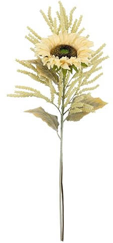 Kunstblumen Sonnenblume Astilbe 2er Set 80cm Seidenblume Stielblumen-Sortiment künstliche Einzelblumen wie echt für Vase Herbstzweig Herbstliche Blumen Herbst-Deko Herbstblume Dekoblume, creme