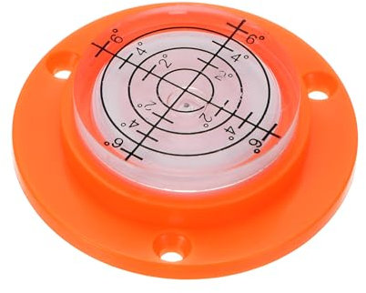 sourcing map Niveau à bulle horizontal de haute précision 12 x 49 mm, outils de mesure ronds pour camping-car, TV, cadre photo, niveleur, orange
