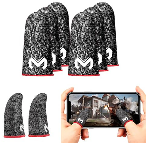Mobile Phone Game Sleeve Finger,SANGFUN 6Pcs Gants de Jeu Mobile, Manche de Doigt de Jeu Antidérapant,Gant Gamer, Mobile Phone Game Sleeve Finger,Manchon de Doigt de Jeu Mobile Respirant