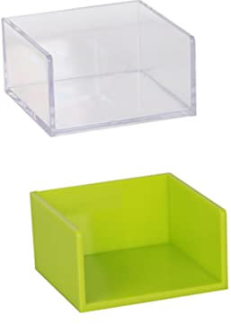 COHEALI Multifunktionaler Desktop Organizer Selbstklebender Notizzettelhalter Kompakte Kratzfeste Zettelbox Mit Anti-rutsch-Boden Für Büro Zuhause Und Schule in Grün
