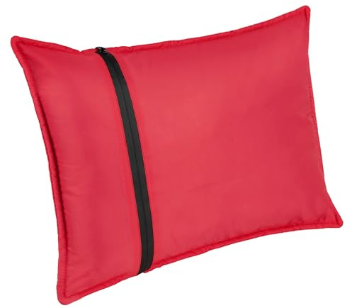 Elan Quest Stuffable Camping Pillow Sack (Large, Red) - 12 x 17 - Camping Essentials for Hiking, Backpacking and Travel Essentials - Sold Empty Bring Your Own Stuffing