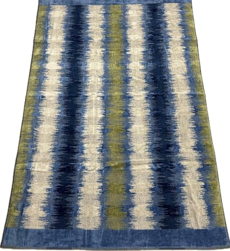 CARRARA Toalla de rizo velur de puro algodón 95 x 150 cm Art. Bridge - Azul