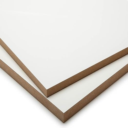 MDF Board White Melamine Faced - Cut to Exact Size (Up to 2800mm) - 2 Finish Available - Edge Banding Options - Thickness: 18mm (No Edgebanding)