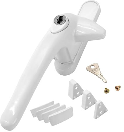 Universal Cockspur Window Handle Kit (3 Pack) - Left, White/White