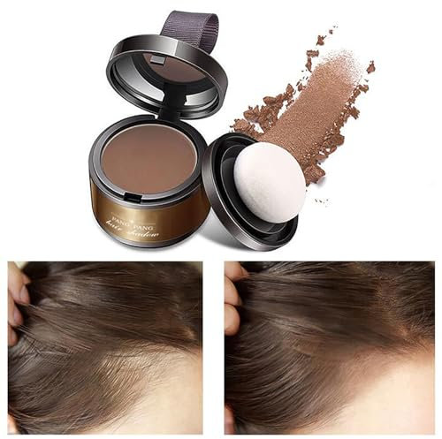 Polvere per Capelli, Hair Line Powder Impermeabile, Correttore per Attaccatura Capelli, Riempie Capelli Diradati, Adatto a Donne e Uomini, Anti-Sudore (4 g, Caffè)