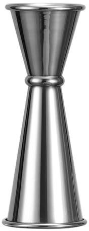 CQJJXKYC Shaker per Cocktail Misurino in Acciaio Inox per Cocktail, Shaker per Bevande, misurino per Spirito, Jigger, Utensili da Cucina, Bar, Bicchieri Set per Cocktail(D 1oz 2oz Silver)