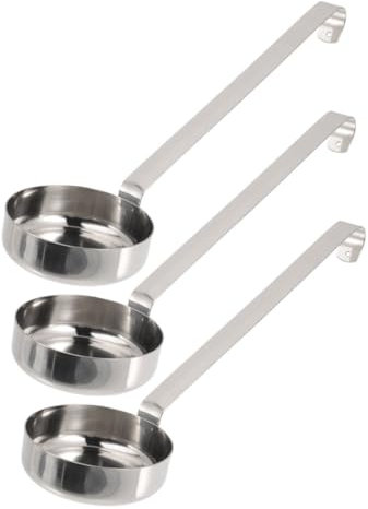 Cabilock 3pcs Pizza Sauce Ladle Stainless Steel Flat Bottom Ladle Multi-Functional Ketchup Spoon for Home Spoon Pizza Spread Sauce
