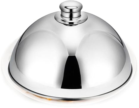 y cubierta de fusión – Tarro de campana de acero inoxidable para servir campana | Cubierta de acero inoxidable para barbacoa | Cubierta de plato de servir | Tapa de cúpula de alimentos para el