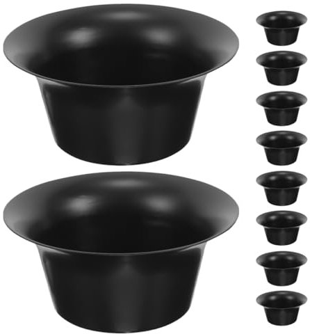 ifundom Contenitore Commemorativo in Plastica Nero 10 Pezzi per Decorazioni Cimitero e Servizi Funebri