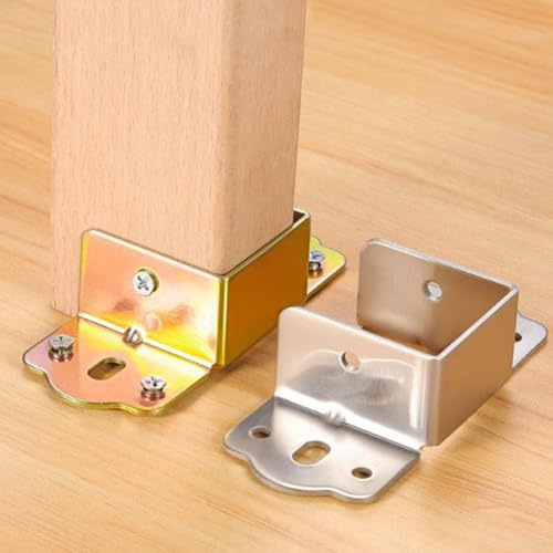 Supports de rail de lit en métal, charnière de lit en fer épais en forme de U, supports de cadre carrés 32/35/40 mm, pour structures de lit en bois (argent, 35 mm)