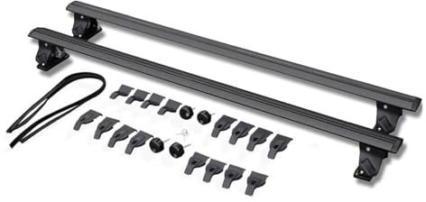 OEXRIG Baca De Coche para Mitsubishi para Lancer Barras Transversales para Techo 4 Puertas con Cerradura Portaequipajes para Techo Sedán Portaequipajes Barras Transversales(Negro)