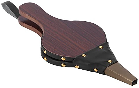 Tnfeeon Manual Fireplace Bellow, Wooden BBQ Air Blower for Outdoor Campfire, Efficient Ignition Tool with Elegant Design, Ideal for Pits and BBQs