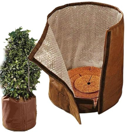 Fundas Aislantes Para Plantas En Invierno,Cubierta Aislante De Macetas | Protector Con Aislamiento Para Tiestos - Para Exterior En Jardín Elevado Jardín Paisaje Patio Patio Césped Balcón Alféizar