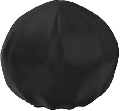 SiaBiced Funda Impermeable para Barbacoa, Funda Redonda para Parrilla, Protector de Barbacoa con Cordón Resistente, Apto para Parrillas de Interior Y Exterior, Negro