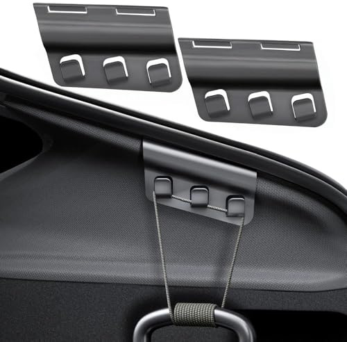 XFSRG 2 Stück Auto Kopfstützenhaken Kofferraum Seitenhaken Rücksitz Organizer Haken Taschenhalter Autositzhaken Doppelhaken für Autositzrückseite Universal Aufbewahrung im Auto