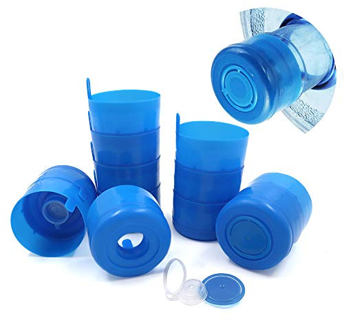 Haohai 12 Pcs Water Bottle Snap On Cap Replacement 55mm 3-5 Gallon Water Jug Lid, Water Jug Lids Reusable, Non Spill Caps, Anti Splash Bottle Caps,Replacement Water Bottle
