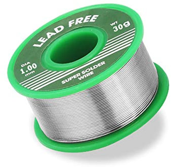 lumcov Lötzinn,Lötdraht,Bleifreies Lot mit Kolophonium Kern, Elektronik Lötdraht auf Rolle, Spule Löt-Zinn, Draht Lötmittel,zum Elektrolöten und Heimwerken(1mm,30g)