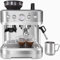 JustSmart Espresso Machine Latte Cappuccino Coffee Maker with Integrated Bean Grinder