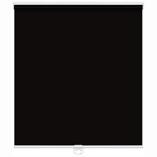 Estor Enrollable Opaco Sin Cuerda, Estor Opaco Térmico Ventana, Sistema de Resorte con Parada Libre, para Dormitorio, Sala o Oficina (Black W100xH70cm)