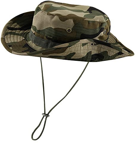 Faletony Sonnenhut Damen Herren Fischerhut Sonnenhüte mit Kinnriemen UV-Schutz Buschhut Boonie Hat, Wasserdicht & Atmungsaktiv - Faltbarer Sonnenhut für Outdoor, Wandern, Camping, Angeln