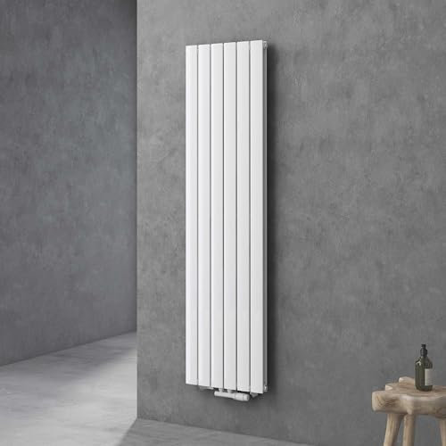 doporro Radiatore Verticale da Bagno 180x46cm, Radiatore a Pannello a Doppio Strato Termoarredo da Parete e Pavimento in Acciaio, Bianco