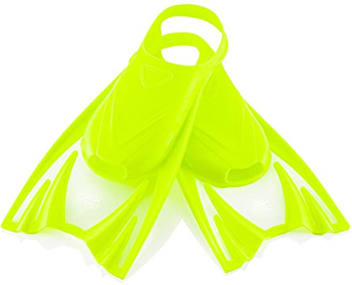 Aqua Speed Frog Aletas Cortas para niños | Entrenamiento de Aletas | natación | Aletas Cortas | Aletas de Buceo | Amarillo | Tamaño: 30-34 (M)
