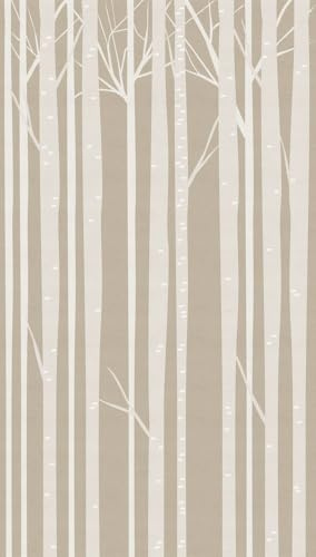 Livingwalls WTD 382951 Papier peint intissé Motif forêt de bouleau Gris 1,59 x 2,80 m