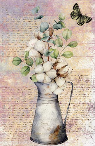 Zita´s Creative Rispapper A3 – Still Life med Cotton. Motiv-halmsilke, halmsidenpapper, decoupage-papper