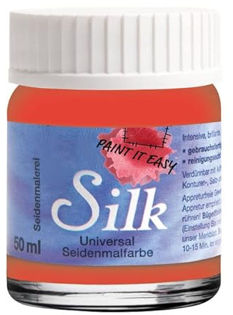 PAINT IT EASY NEU Bügelfarbe/Seidenmalfarbe, 50 ml, Scharlach