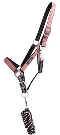 ARBO-INOX Halfter-Set mit Turnout Mehrfarbig Halfter mit Führstrick (Mini Shetty, Terra)