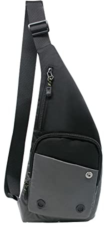 Long Keeper Leichte Sling Bag Klein für Damen Herren, Brusttasche Sling Schulter Rucksack Crossbody Umhängetasche Gym Daypack für Reisen Wandern